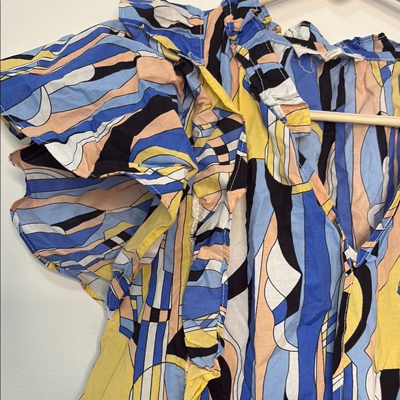 Colorful Abstract Pattern Blouse - Picture 4 of 4